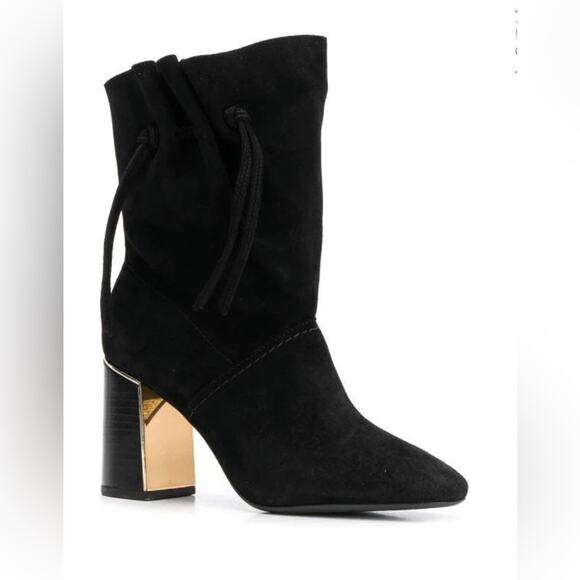 TORY BURCH ‘GIGI’ 85 Suede Ankle Boots Black 7.5 - Picture 1 of 7